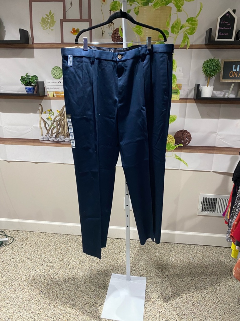Haggar Dark Navy Men's Dress Pants